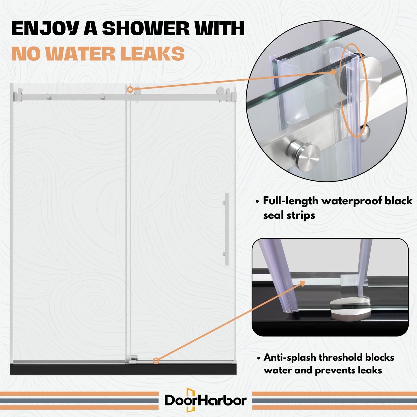 68 to 72 in. W x 76 in. H Sliding Frameless Shower Door in Brushed Nickel with 3/8 Clear Glass